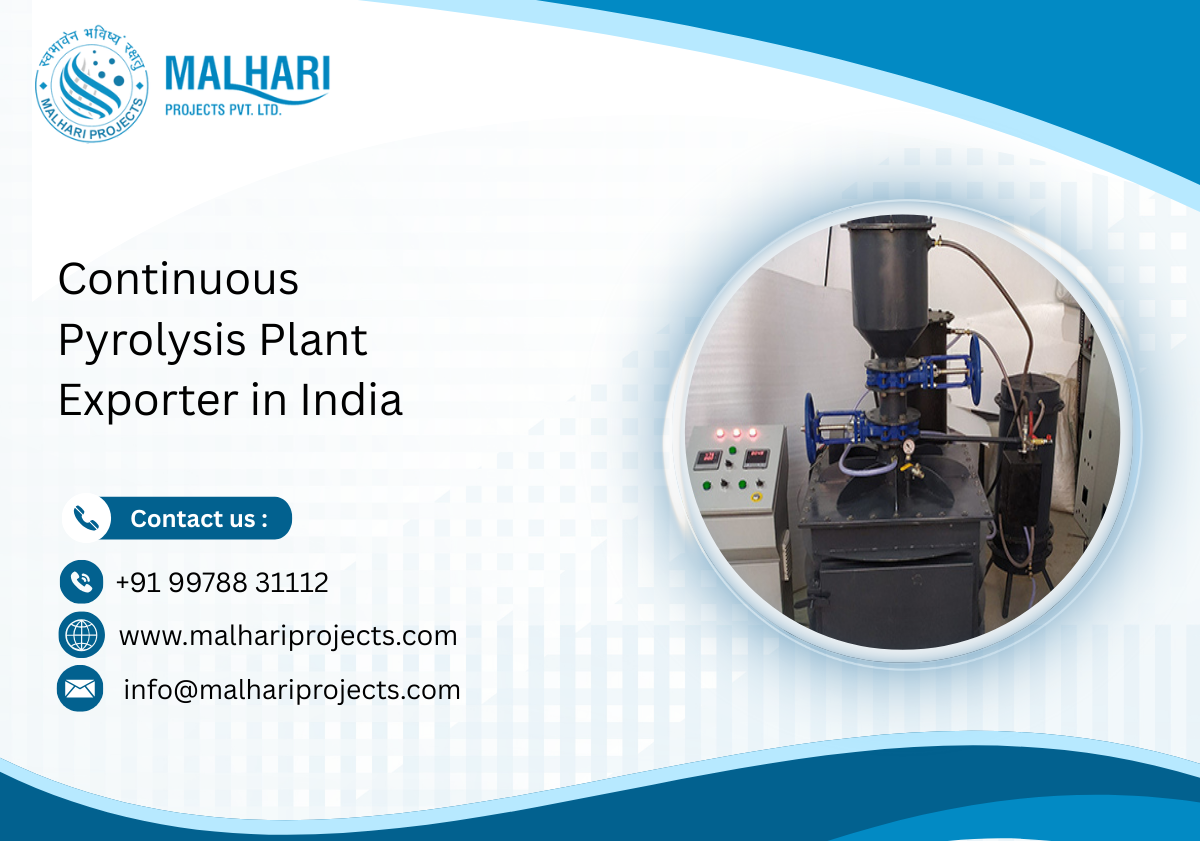 Continuous Pyrolysis Plant Exporter in India