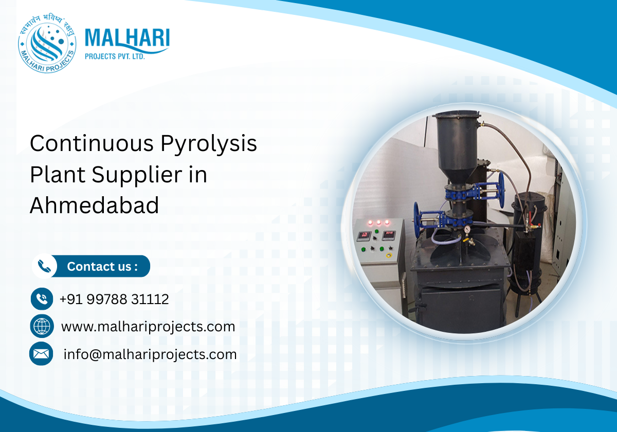 Continuous Pyrolysis Plant Supplier in Ahmedabad