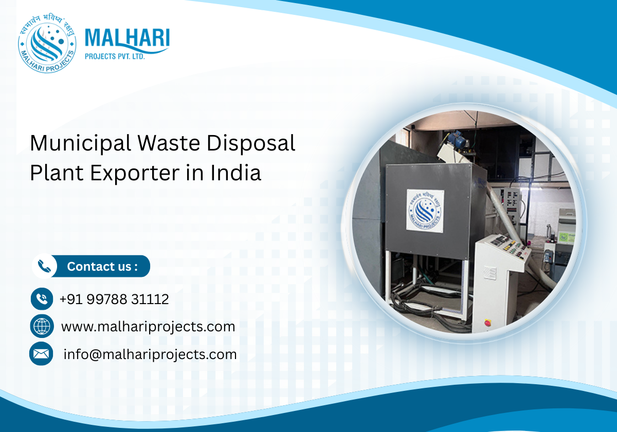 Municipal Waste Disposal Plant Exporter in India